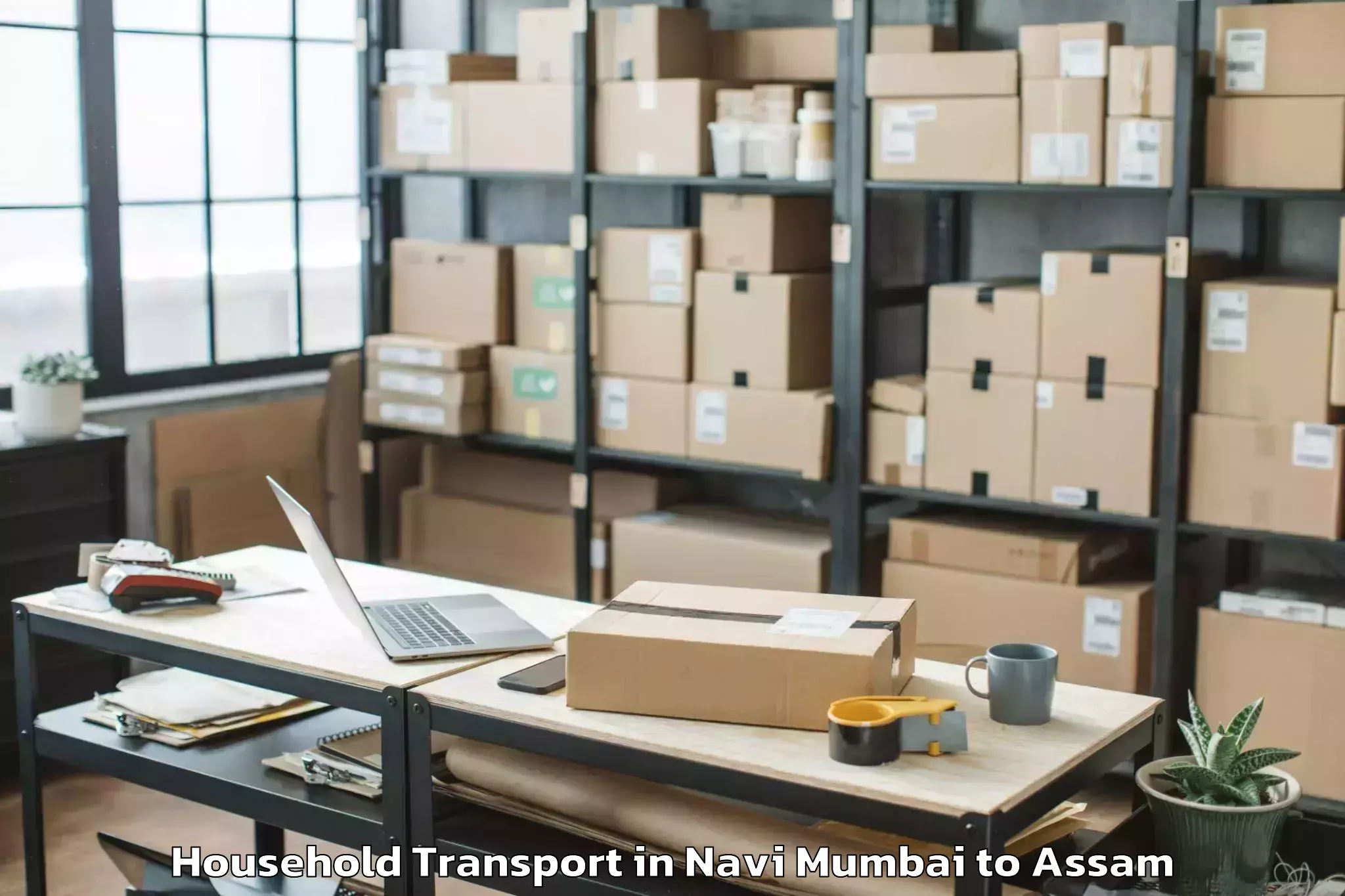 Expert Navi Mumbai to Goshaingaon Household Transport